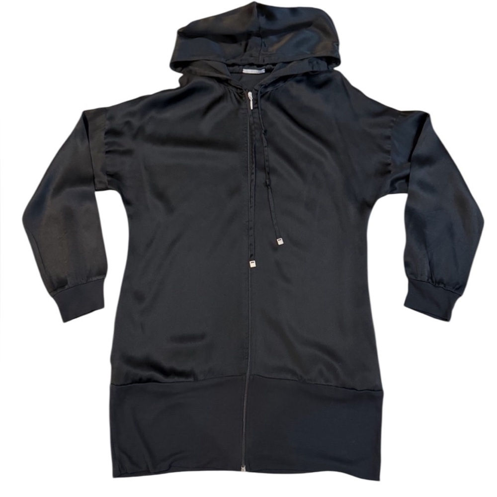 Intimissimi Black Satin Zip Hoodie – Size S